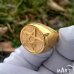Occult ring - Pentacle ring, Occult jewelry - Silver and Gold