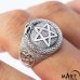 Ouroboros Ring with Pentagram Pentacle Occult Ring