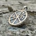 Chi-Rho Alpha and Omega Pendant, Christian Knights Templar Pendant - Silver and Gold