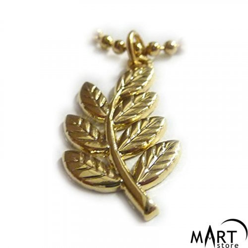 Olive Branch Pendant - Christian Religious Jewelry - Silver and Gold