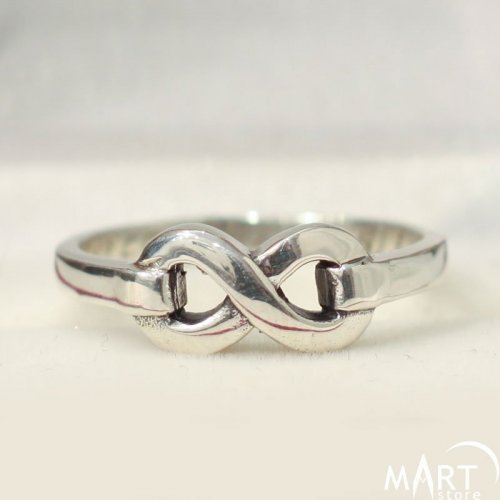Engagement Ring The Symbol of Infinity - Silver and Gold
