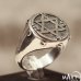 King Solomon Ring, vintage - Protection Seal ring, Star of David - Silver and Gold