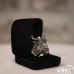 Occult Ring - Baphomet Ring Goat Head Horns Pentagram - Silver and Gold