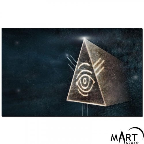 Freemason Illuminati Canvas - Eye of Providence, Pyramid