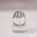 Custom Initial Signet Ring - Monogram ring Oval Large - Silver and Gold