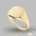 Custom Initial Signet Ring - Monogram ring Square v.2 - Silver and Gold
