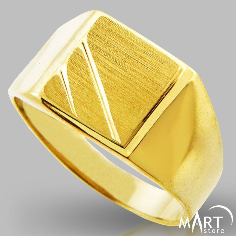 Custom Initial Signet Ring - Monogram ring The Gentleman - Silver and Gold | MasonArtStore