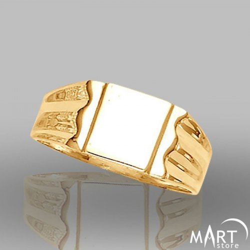 Custom Initial Signet Ring - Monogram ring The Stranger - Silver and Gold