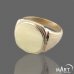 Personalized Monogram Ring - Classic Oval Name Ring - Silver and Gold