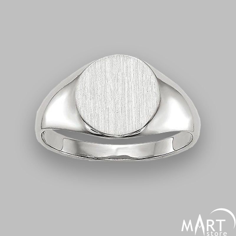 Ring Sterling Silver Oval Initial Ring