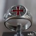 Order of Malta Knights Templar Ring - Maltese Red Cross Ring