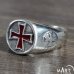Order of Malta Knights Templar Ring - Maltese Red Cross Ring