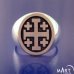 Jerusalem Cross Ring - Freemason Knights Templar Crusader Ring - Silver and Gold