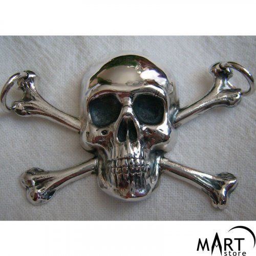 Skull and Bones Pendant - Memento Mori Jewelry - Silver and Gold