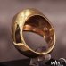 Men's Masonic Skull Ring - Black Onyx Eyes Skull ring - Silver and Gold