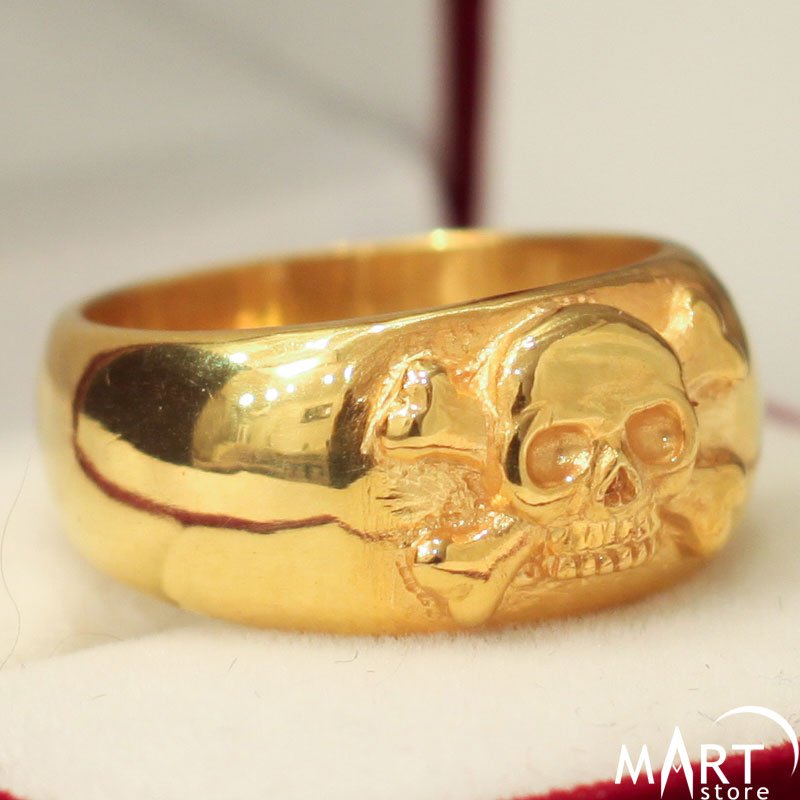 Skull Eternity Band | Anthony lent, Black skull ring, Gold skull