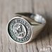 Rotatable Masonic ring, double faces - Square and Compass - Silver and Gold
