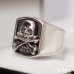 Skull and Bones Ring - 322 Skull and Bones Yale Ring - Silver and Gold