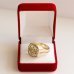 Masonic ring - Memento Mori skull - Silver and Gold