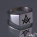Masonic Signet Ring - Blue Lodge Ring, Hand Engraved - Silver and Gold
