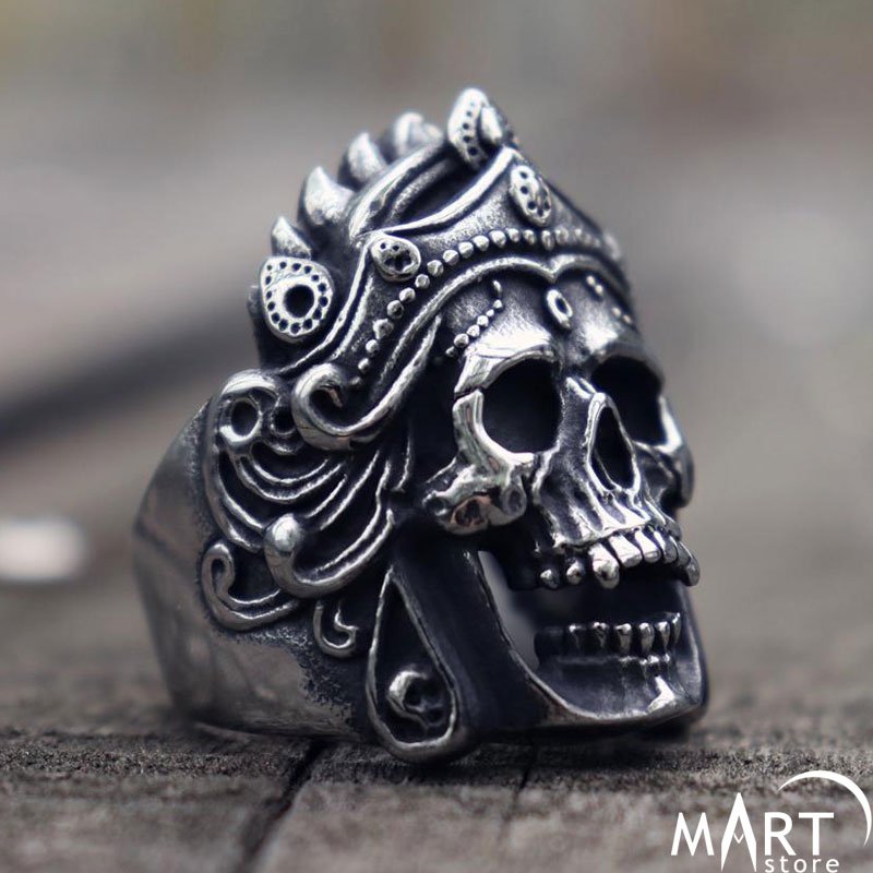 tussen beetje commando Biker Ring for Men Vintage Men's Biker Skull Ring | MasonArtStore