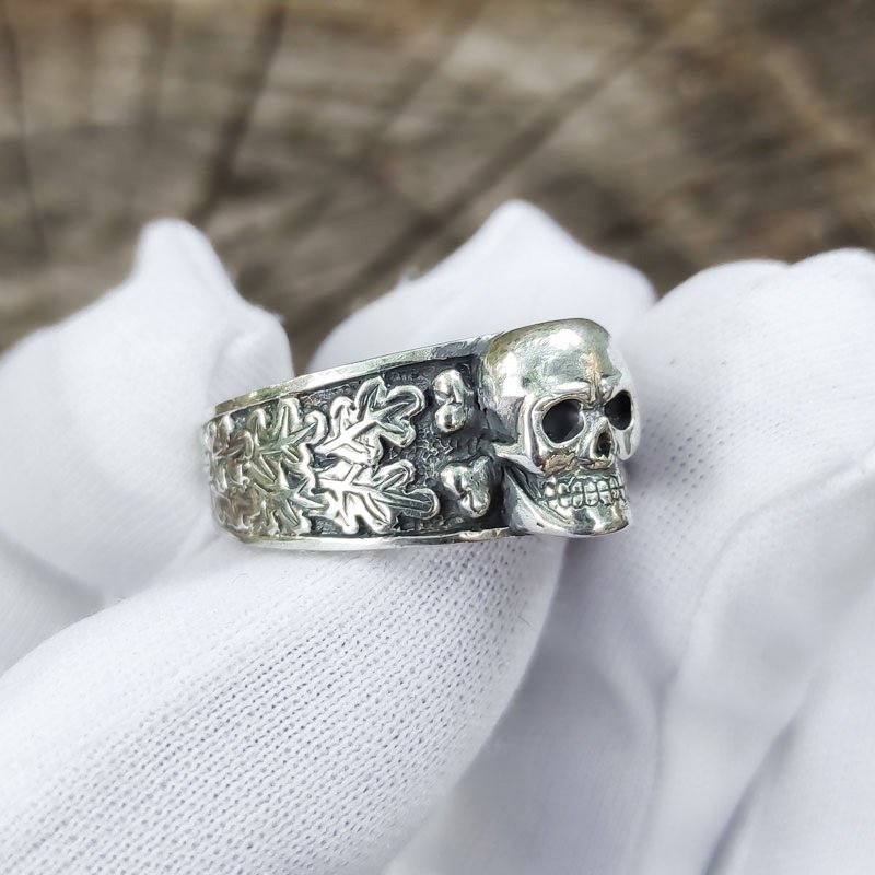 Details about   Masonic Ring Silver Skull Crossbones Gothic Mens Black Freemason Jewelry Biker 