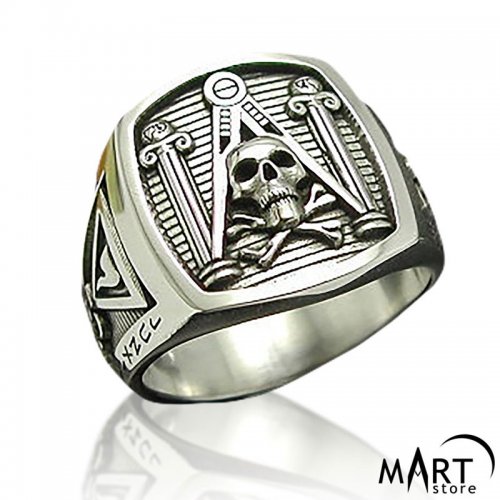 Custom Masonic Signet ring - Master Masonc ring, Boaz and Jachin ...