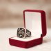 Freemason Shriner Masonic ring - Square and Compass - Silver and Gold
