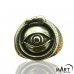 Illuminati ring - Eye of Providence Ouroboros Snake - Silver and Gold