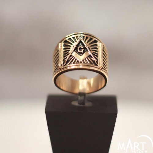 Personalized Masonic Ring - Cigar Band Masonic Ring