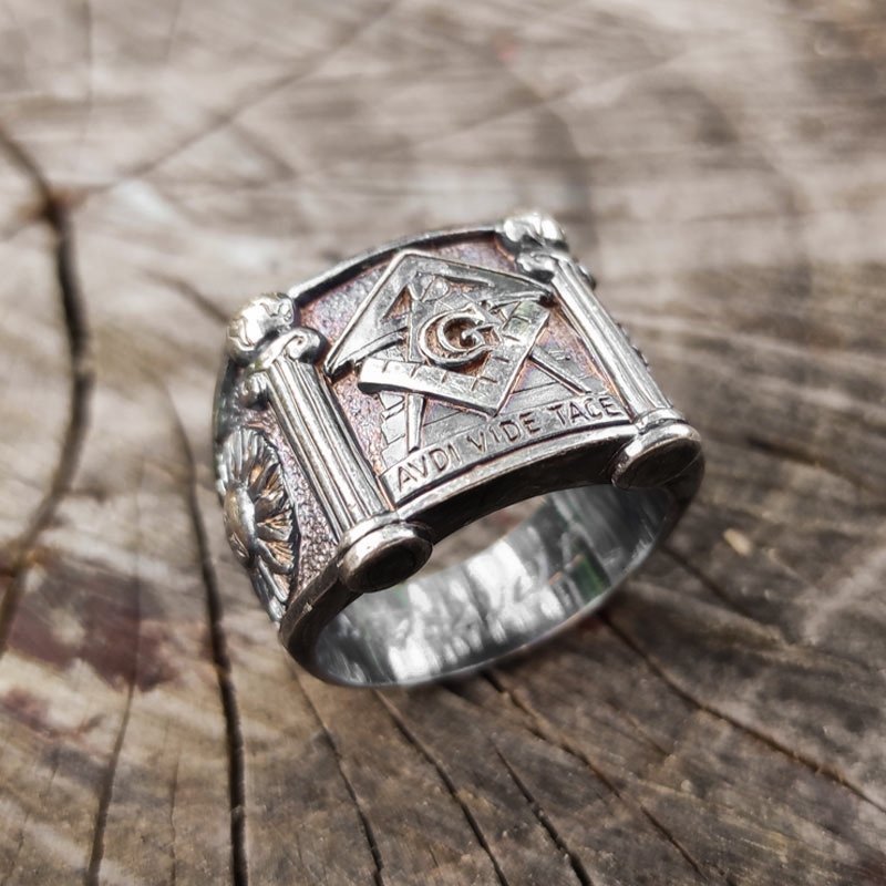 freemason ring silver