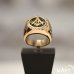 Masonic Ring With G and 24 Zirconia, Round Shape