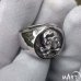 Men's Masonic Skull Ring - Memento Mori Skull and Crossbones ring Clear - Silver and Gold