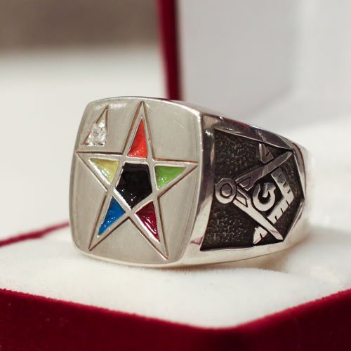 Order of Eastern Star Ring Custom Freemason Masonic Ring