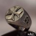 Vintage Knights Templar ring, antique - Maltese Cross ring - Silver and Gold