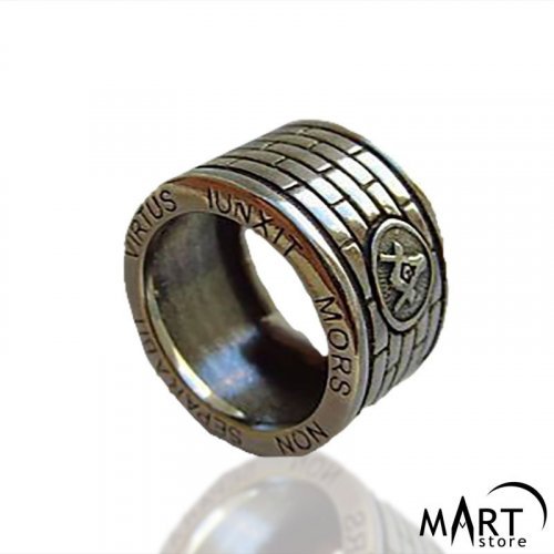 Scottish Rite Masonic Ring - Virtus Junxit Mors Non Separabit - Silver and Gold