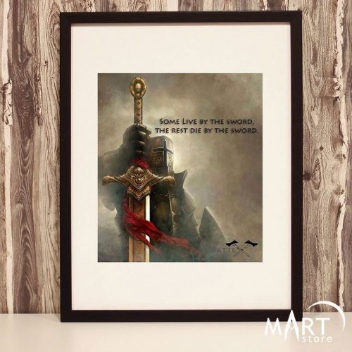 Crusader Poster, Freemason Wall Art Decoration - Knight Quote