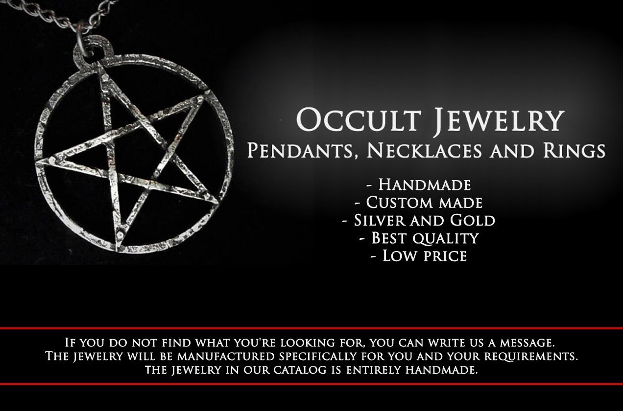 Handmade Silver and Gold Occult Jewelry Occult Rings and Pendants